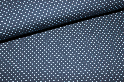 Jersey Punkte Mini grau/ hellblau (10 cm)